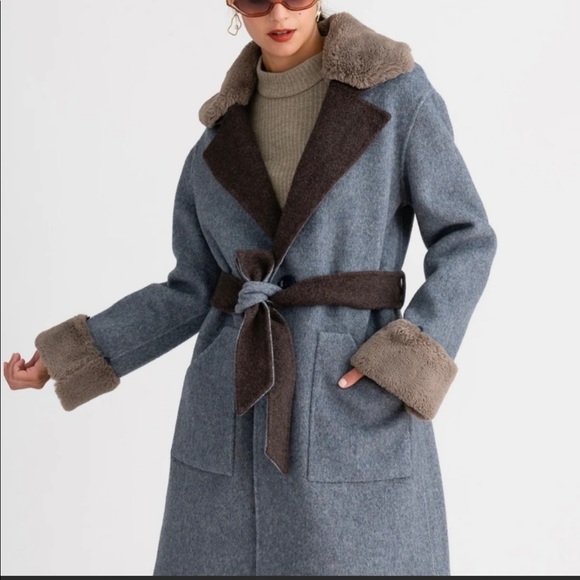 Petite Studio Reversible Elsa Wool Coat - Picture 3 of 9